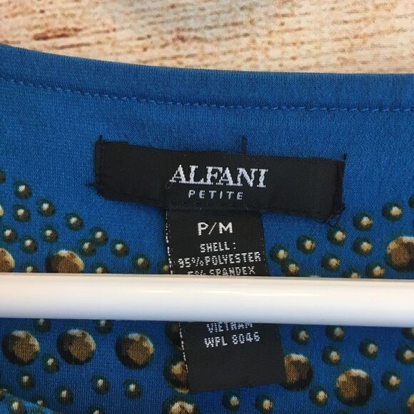 ALFANI BLOUSON TOP WITH JEWELED NECKLINE‎ - Picture 2 of 7